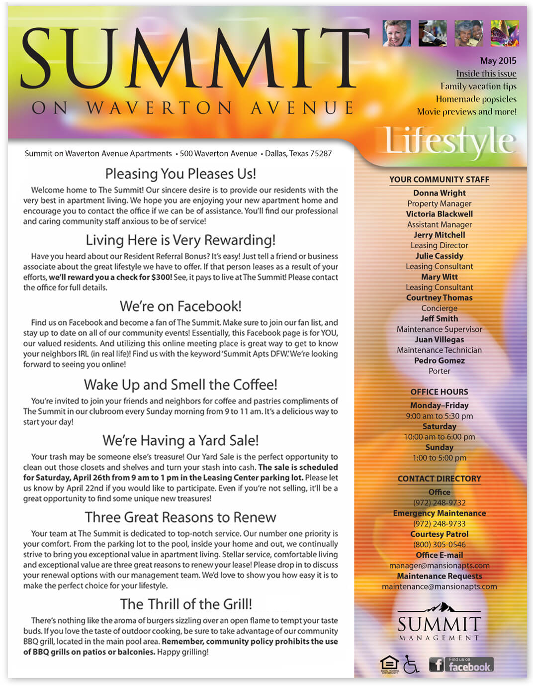 Printed Property Management Newsletters for Condominium and Multifamily